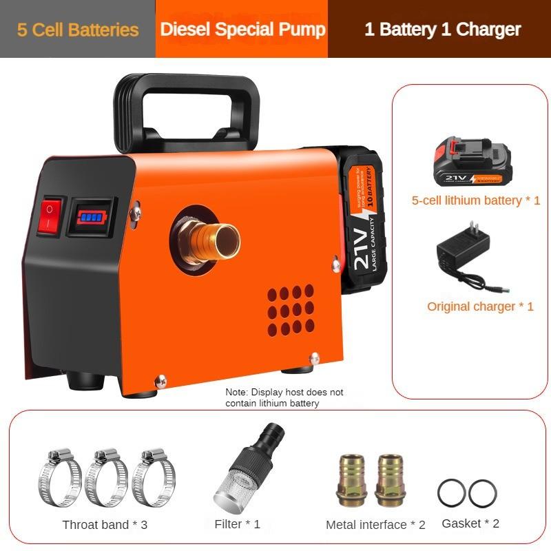 Small Multifunctional Electric Diesel Pump Portable Handheld Diesel Fuel Dispenser Rechargeable Oil Injection Pump