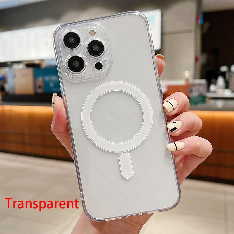 Luxus-Beschichtung Klar Magnetisch Für Magsafe Kabelloses Ladegehäuse Für iPhone 11 13 12 14 Pro XS Max X XR 8 Plus Weiche Silikonhülle