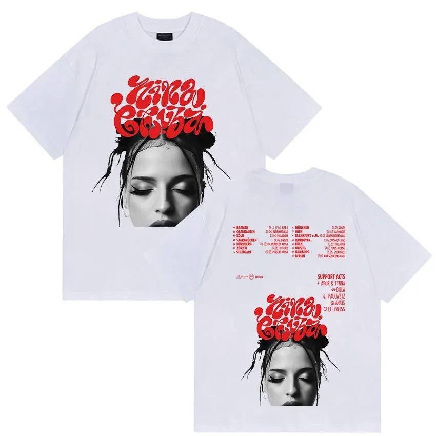Nina Chuba Album Tour Print T-shirts voor Fans Mannen Vrouwen Hip Hop Kleding Korte Mouw T-shirts Retro Mode Oversized Katoenen Tops
