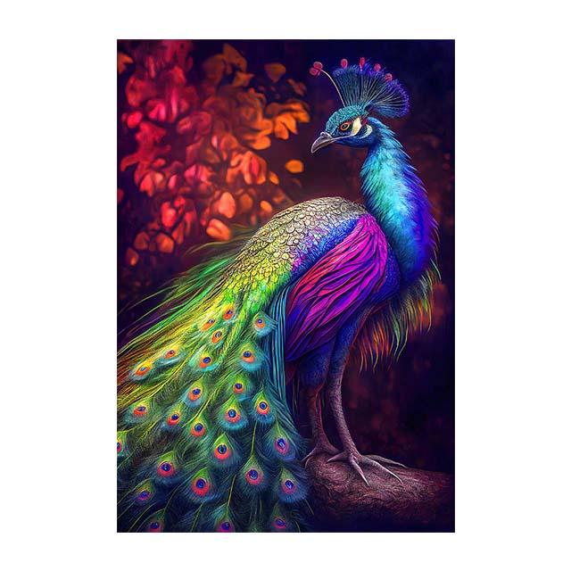 Beautiful and Proud Peacock Colorful Animals Canvas Printed Mural HD Posters Art Ideas Modern Living Room Home Office Pictures Decoration Cuadros