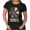 Race Equality Diversity Unites Us Thumbs Up Graphic T Shirts for Women T-Shirts