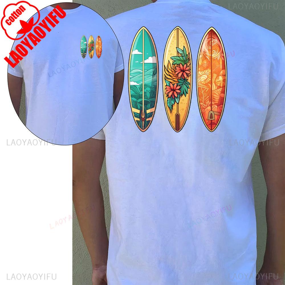 Hawaiian Traditions North Shore Hawaii Surfing Men Women White Cotton T-shirt Summer Men T Shirt Funny T Shirt
