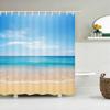 Bathroom Waterproof Shower Curtain Polyester 3D Mountain Garden Seaside Beautiful Flower Landscape Print Home Decoration Curtain
