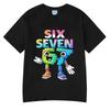 Six Seven Funny Cartoon Number 67 Meme T Shirts Unisexs Women Clothing Fashion Harajuku T Shirt Cotton Casual Short Sleeve Tshirt