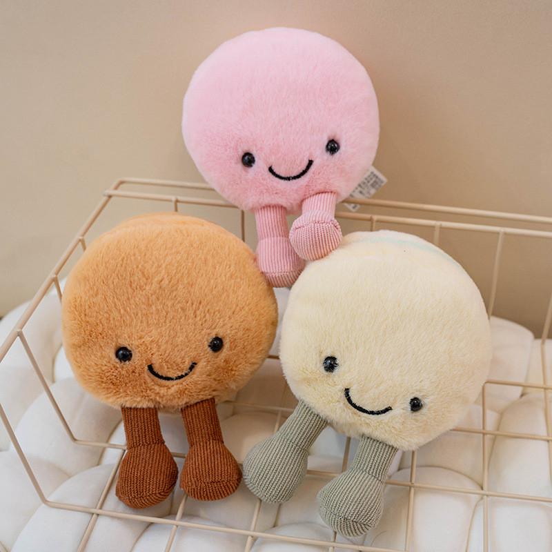 Plush Macaron Scented Fruit Toy With Smiling Expression For Kids Gift