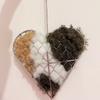 Handmade Alpaca Fiber Bird Nesting Heart Heart Shape Cotton Wool Winter Bird Tree Shelter Hanging Weather-Resistant