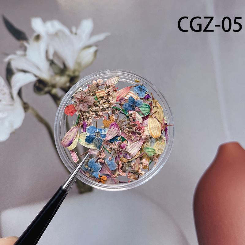 Nail Art Dried Flower Nail Jewelry Flower Floral DIY Mixed Material Diy Nail Art Decor
