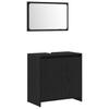 Bathroom Cabinet with Door Black Oak Effect 60 X 33 X 60 Cm