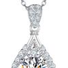 Sparkling Drop Pendant Necklace Women Cubic Zirconia Necklace Elegant Wedding Necklace Jewelry Gift for Mom Wife Her