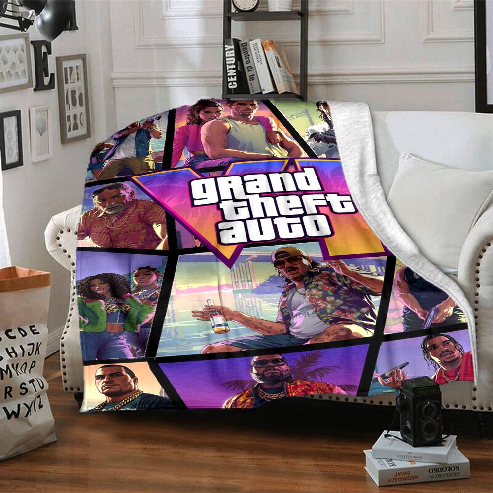 Κουβέρτα Grand Theft Auto Εξαιρετικά Μαλακή Ιδανική για Παραλία Καναπέ Σαλόνι για Όλες τις Περιστάσεις Κομψή Διακόσμηση Δώρα Για Οικογένεια Ή Φίλους