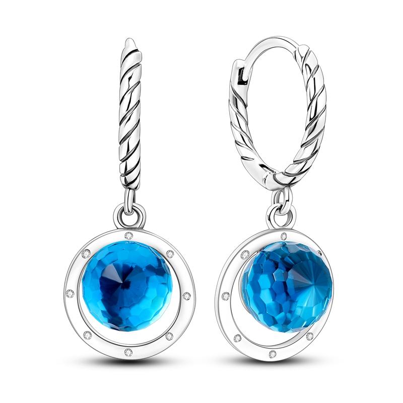 New 925 Sterling Silver Earrings Crystal Me Pave Circular U-shape Stars Hoop Earring for Women Making Jewelry Gift Dropshipping