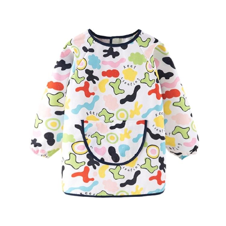 2 Pezzi Grembiuli da Pittura Artistici per Bambini Resistenti all'Acqua con Maniche Lunghe e Tasca Grembiule Pittura Bambini Grembiule Gioco Bambini