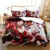 Impression 3D Anime Nakiri Ayame Ensemble de Literie Housse de Couette Ensemble de Lit Housse de Couette Taie d'Oreiller Couette King Queen Size Garçons Adulte
