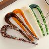 Horquillas chinas de acetato en forma de U para el pelo, palillos para el pelo para mujeres y niñas, accesorios para el cabello de estilo vintage, elegantes y sencillos, diadema, peine y herramienta.