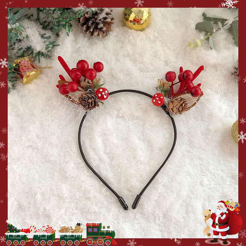 Mori Style Fawn Antler Hair Clip Headband - Cute Fairy-Inspired Christmas Hair Accessory for Women
