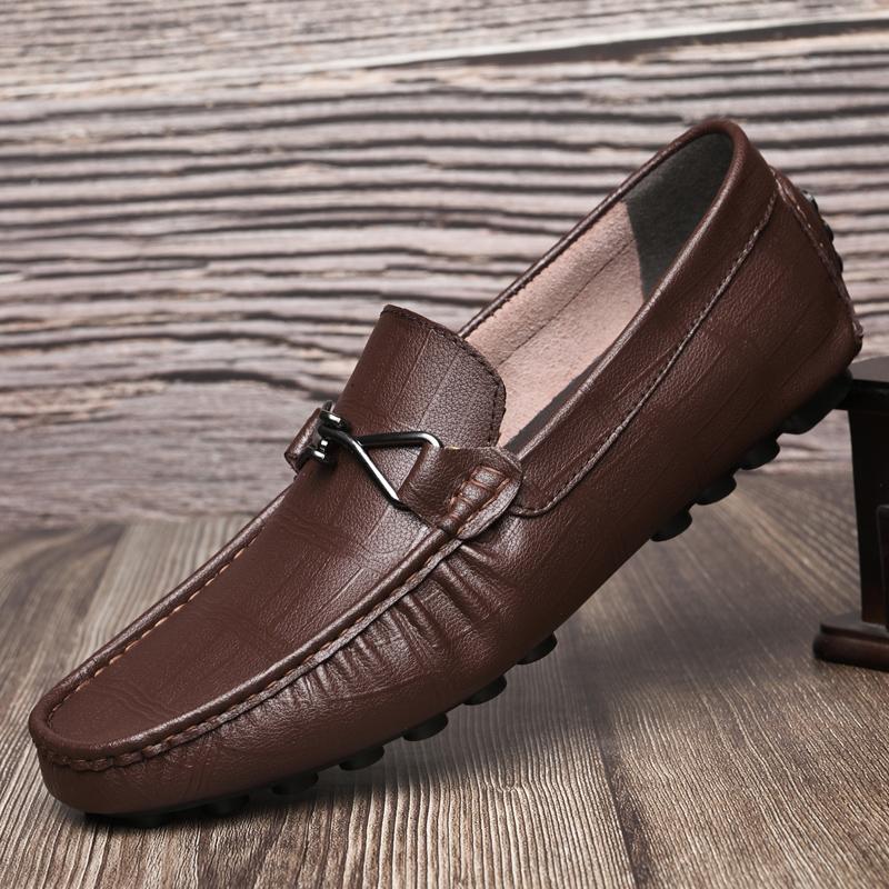 Mode Luxe Merk Heren Ademende en Anti-slip Loafers Hoge kwaliteit Klassiek Zwart Comfortabele Zachte Zool Tweelaags Rundleer Mocassins