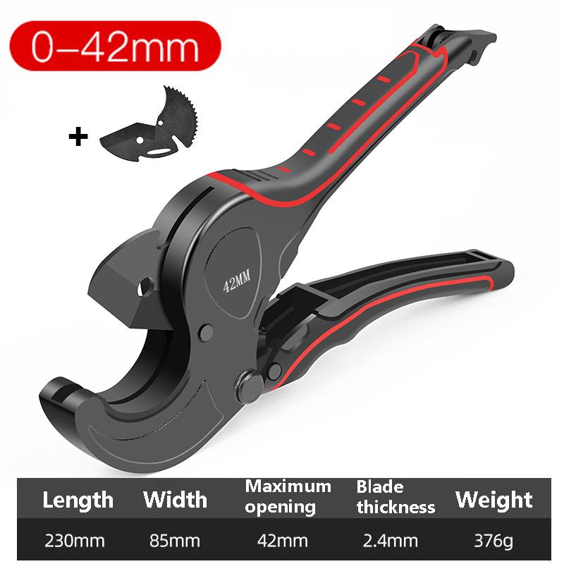 32mm 42mm 63mm 75mm Pipe Cutter SK5 Material with Treatment Ratchet PVC PU PP PE Hose Pipe Cutter Pipe Scissors Hand Tools