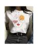 Wounisex's 100% Cotton Floral Print T-Shirt Casual Round Neck Short Sleeve Tee With Artistic Flower Design