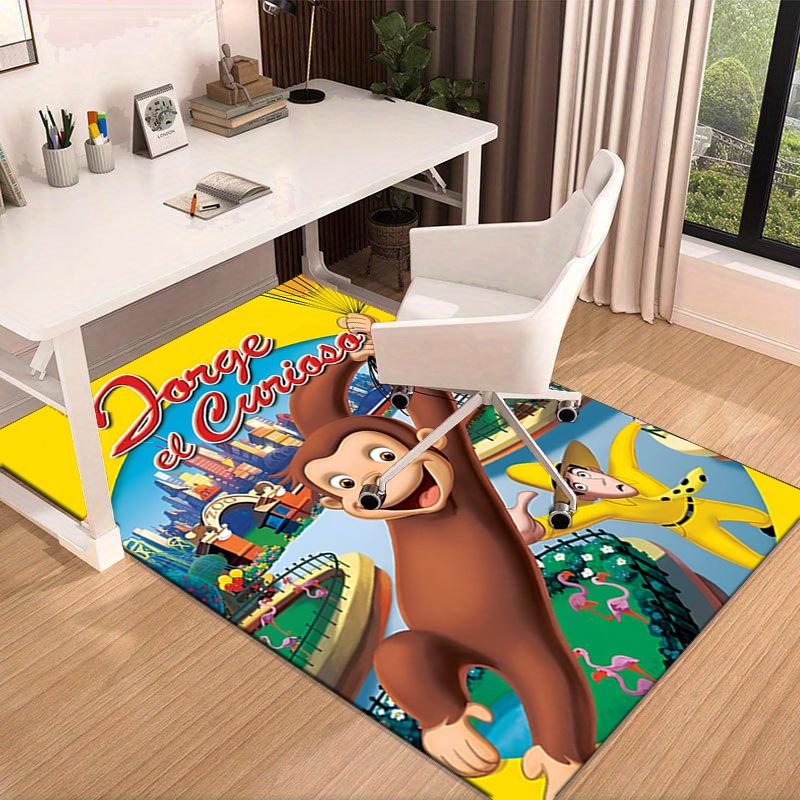 Curious George Flying Kite Area Rug Office Rug, Chair Rug, Decor Carpet Livingroom Bedroom Mat, Large Size Fan Gifts Christmas Gifts
