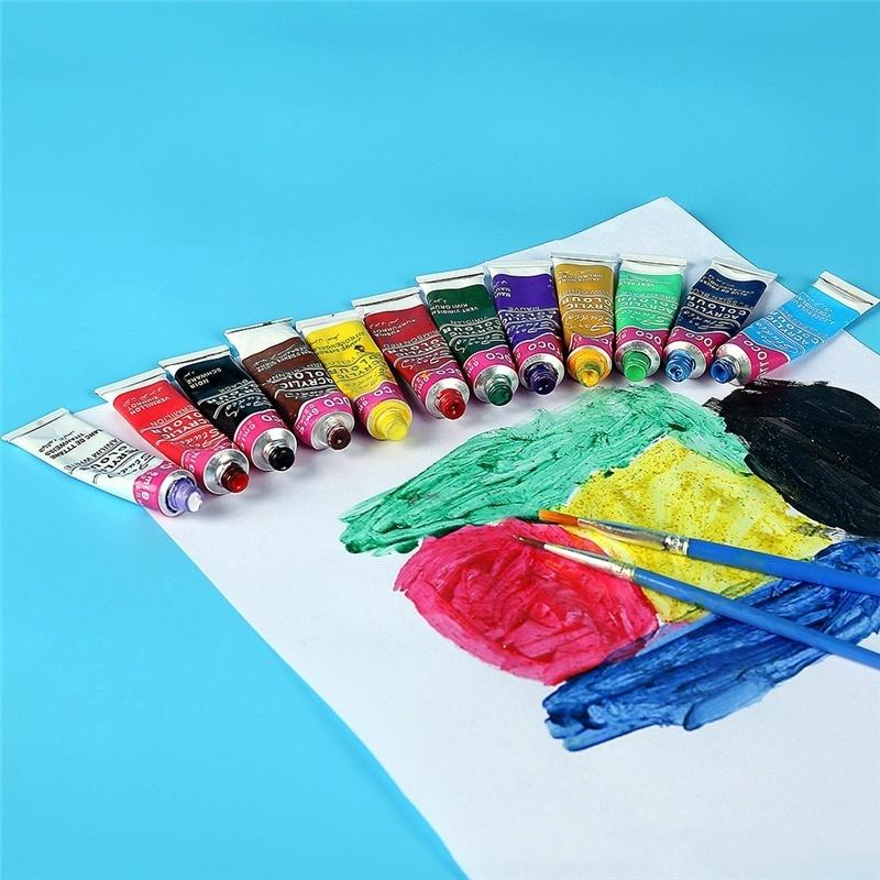12Colors/Set Acrylic Paint Color Set Acrylic Paints Pigment for Artists