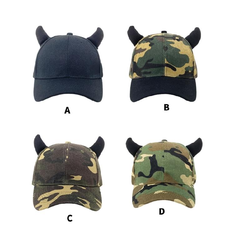 Unique Horn Baseball Hat Teens Headwear Devil Horns for Travel Photo Props