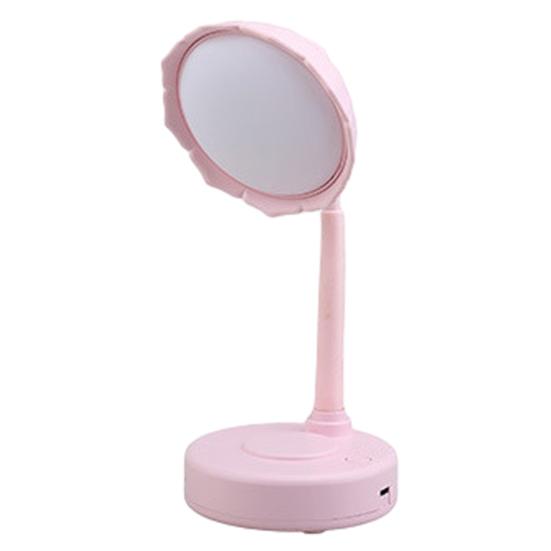 LED Masa Lambası Sevimli Çiçekli Masa Lambası Ayarlanabilir Esnek Boyunlu Şarj Edilebilir Göz Korumalı Gece Lambası Yurt Yatak Odası Okuma İçin