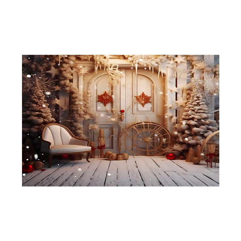 Innenfenster-Schneeflocken-Dekoration, Bühnenthema-Hintergrund, Stoff, Hintergrund, Wanddekoration, Foto-Tuch
