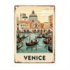 X Inch Vintage Venice Gondola Iron Sign  St Marks Basilica Canal Pattern Home Garden Bar Office