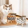 Elevated Cats Feeder Bowl Anti-choking Raised Cat Food Water Bowl With Stand Pet Feeding Drinking Supplies