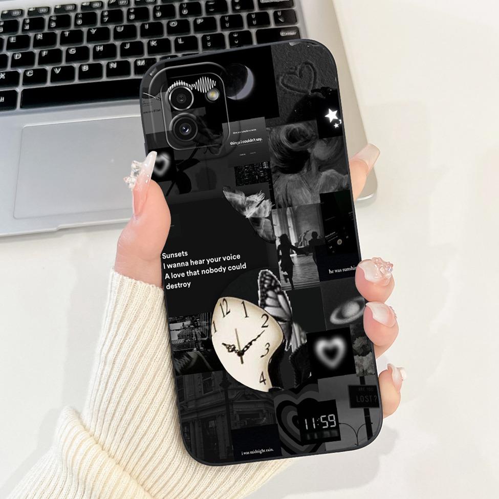 For Samsung Galaxy A03 Case Cover Luxury Fashion Flower Kawaii Cute Shockproof Phone Case For Samsung SM-A035F SM-A035M SM-A035G