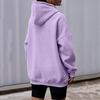 Women Fall Winter Hoodie Thick Hooded Long Sleeves with Big Pocket Plus Size Mid Length Solid Color Loose Elastic Cuffs Drawstring Sport Top