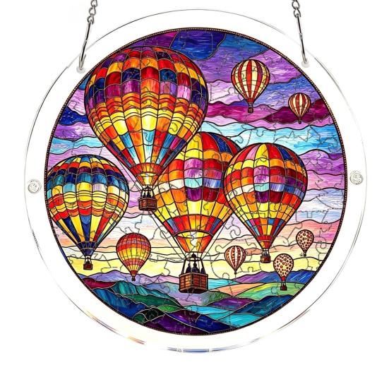 Akrylový Skladačkový Suncatcher 83 ks DIY Skladačky Remeselná Súprava pre Dospelých Farebná Okenná Závesná Ozdoba pre Ženy Mužov Domov Záhrada Dekor