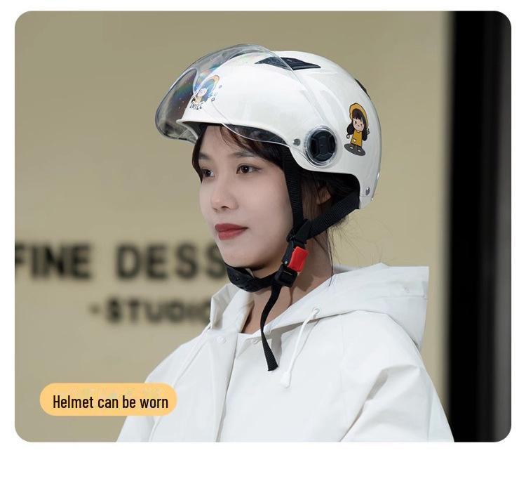 2024 Women's Electric Car Full-Body Long Rainproof Raincoat