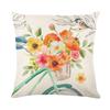 Plant Flower Pillow Cover Linen Print Living Room Sofa Cushion Cover Bedroom Pillow Cover