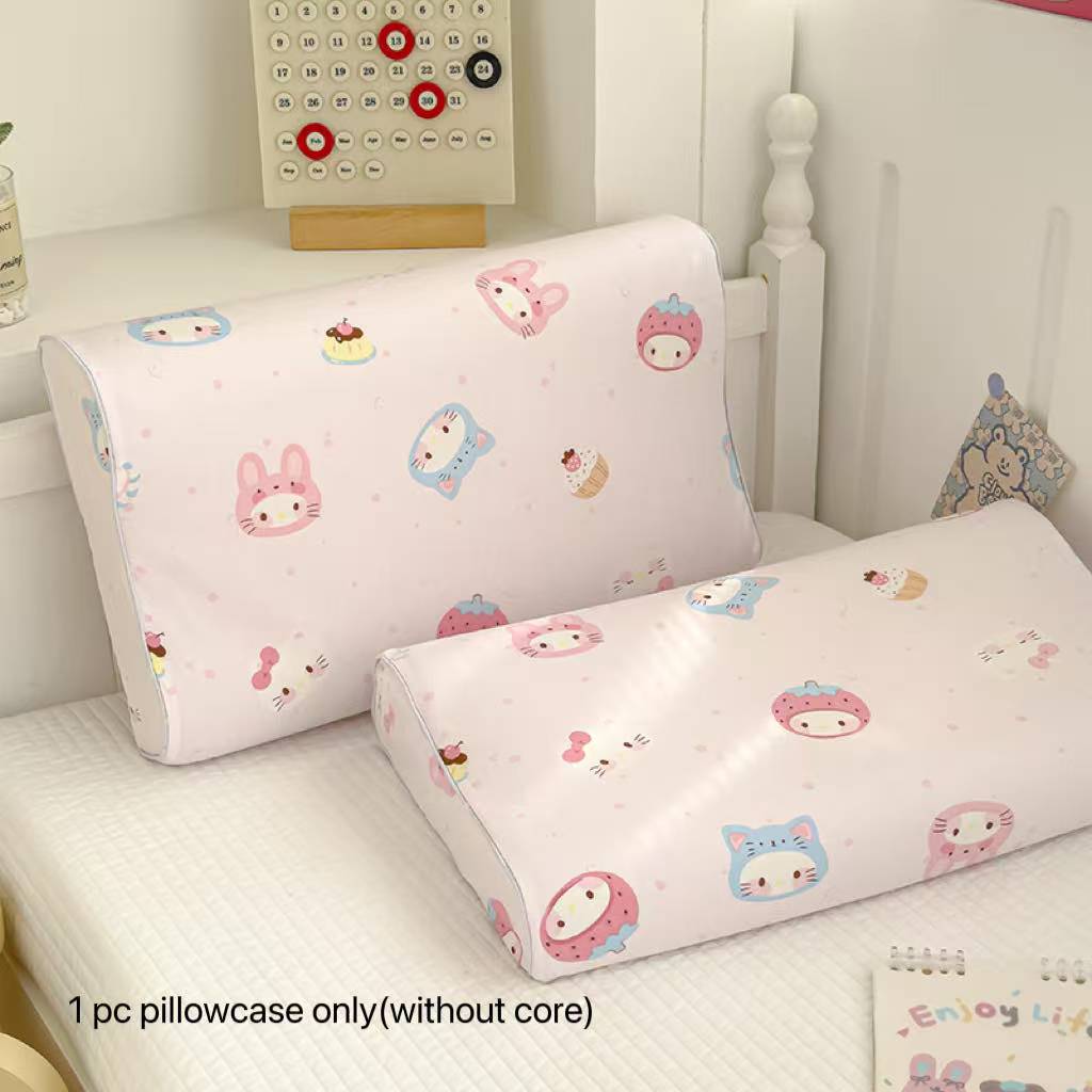 1 Pc 200TC Cotton Latex Pillowcase For Home Bedroom Sleeping Washable Memory Pillow Cover 30x50cm
