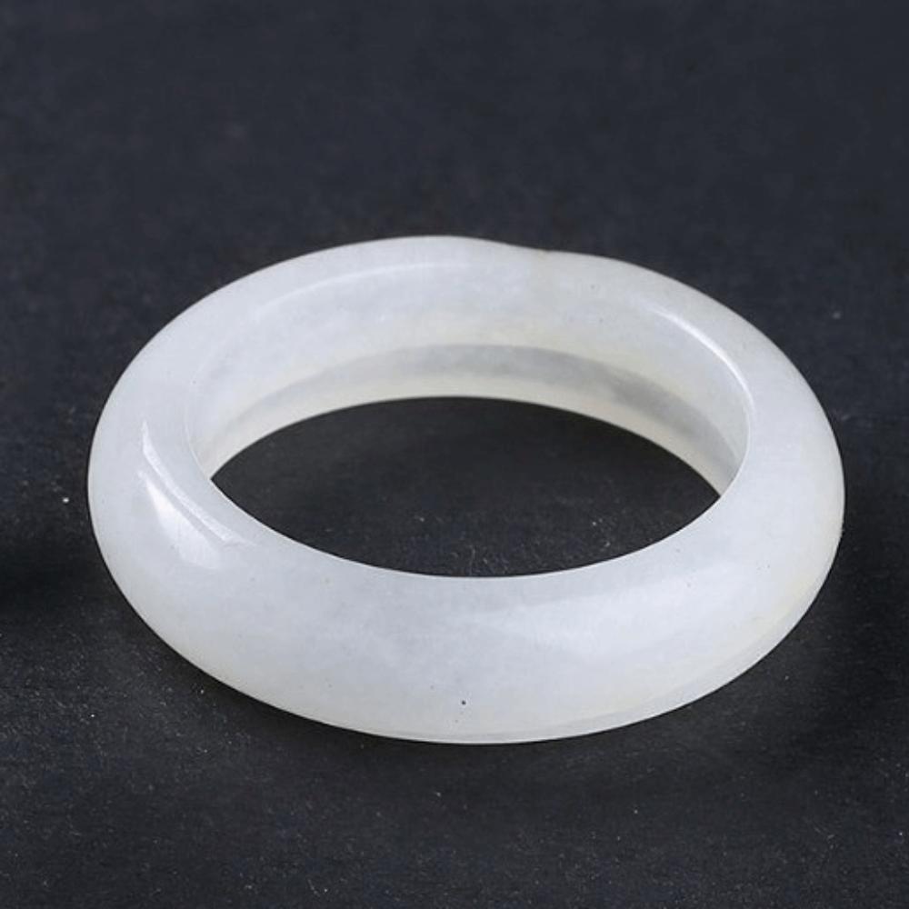 Persönlichkeit Elegante Kristallstein Bandringe Obsidianstein Natürlicher Kristall Minimalistischer Ring Massives Design Allround-Schmuck Geschenk