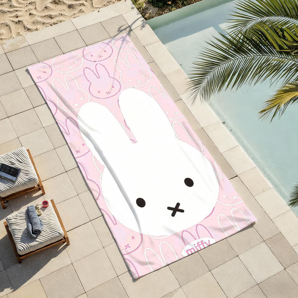 Cartoon cute M-Miffy Towel Drying Bath Towel Applicable To Light Swimming Camping Yoga Beach Out
