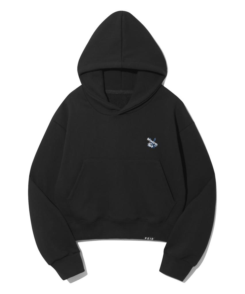 Pd Starbunny Crop Hoodie - Black