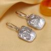 SENIKO Natural Freshwater Big Baroque Pearl Earrings Fashion Cubic Zirconia Pearl Drop Earrings For Women Party Jewelry