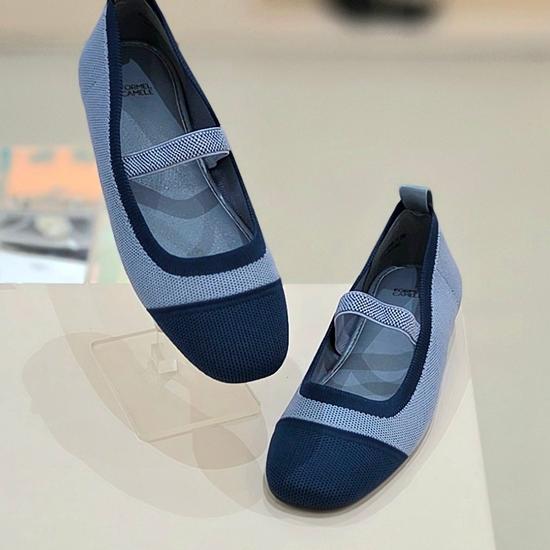 Sofia Knit Mary Jane Flat Shoes 1CM (3 Colors)