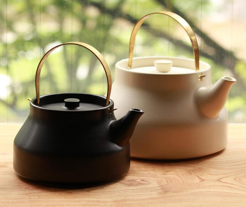 Kamoshika Doguten Micro-ondas a Gás Feito em Cerâmica Banko Para Chaleira Cerâmica Aberta Chaleira, 1L, Compatível, Seguro, Japão, Louça, Latão, Fogo, (Koburi Preto)