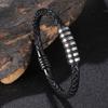 Fashion HipHop Rock Small Accessories Stainless Steel Men's Leather Bracelet Classic Boy's Valentine's Day Gift