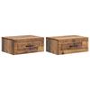 Wall Mounted Nightstand 2 Pcs Reclaimed Wood Look 49 X 34.5 X 20 Cm