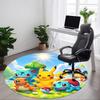 1 Stück Pokémon Charaktere Büro Runder Teppich, Unter Bürostühlen Schlafzimmer Wohnzimmer Heimdekoration a1016283