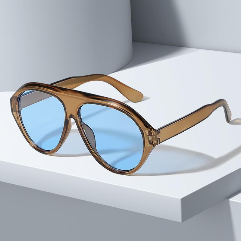 New Vintage Pilot Sunglasses Round Sun Glasses for Women Men Circular Eyewear Oculos De Sol Unisex Fashion Eyeglasses