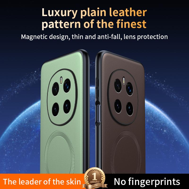 Voor Honor Magic 7 Pro Hoes Magnetische Lederen Schildhoes Voor Honor Magic 7 Pro Anti-Vingerafdruk Antislip PC+TPU