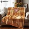 Latte Plaid Cookie Mix Soft Flannel Blanket Breathable Warm Throw for Office Car Sofa Kids Room Birthday Xmas Gift