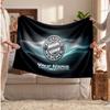 Bayern Munich Personalized Fleece Blanket With Football Logo, Custom Name Text Soft Warm Home Throw Blanket