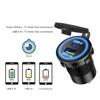 Waterproof Car USB Charger Socket, QC3.0 Quick Charge Marine Grade Charging Port with Type-C & USB-A, LED Panel for 12-24V Vehicle Boat