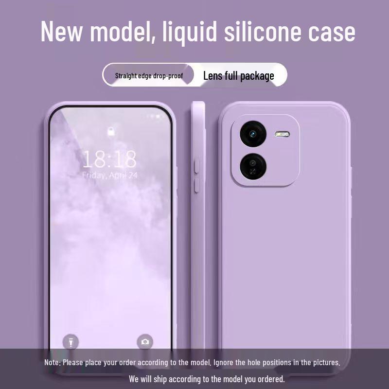 Vivo Y200+ Liquid Silicone Solid Color Anti-Drop Case